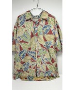 Cooke Street Shirt Mens 2XL Red Hawaiian Camp Short Sleeve Reverse Floral - $17.25 CAD