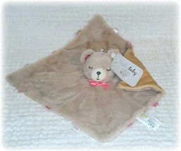 KellyBaby Tan Minkie Bear Baby Plush Minky Lovey Blanket Blankie NWT Kel... - £15.09 GBP