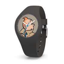Tintin black sport skin Silicone Ice-Watch Medium 82445 Moulinsart New - $110.00