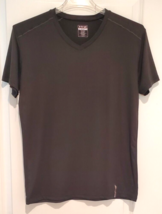 Hind Running Performance Mens Vneck TShirt Black Short Sleeve Size L Sli... - $12.12