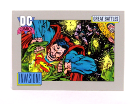 1992 DC Comics Series 1 Cosmic Cards Great Battles Invasion! Superman # 155 - £3.10 GBP