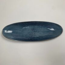 Simply Designz Oval Plate Teal Modern Server and Appetizer Dish Silver - $21.01