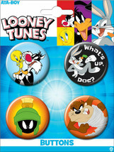 Looney Tunes Animation Images Round 4 Button Set #2 NEW MINT ON CARD - £3.97 GBP