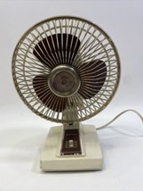 Vintage Martronic 6&quot; 2 Speed Desk Mini Fan With Chrome Grill And Blue Bl... - $34.99
