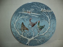 Haviland Limoges Three French Hens 12 Days Of Christmas Plate. Noel 1972 - £15.70 GBP
