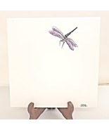 Art Tile Dragon Fly Signed G Jaana 2001 7 3/4&quot; x 7 3/4&quot; - $32.06 CAD