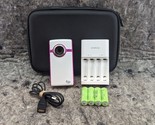 Cisco Flip Video Ultra HD 4GB Camera U260 Pink White Bundle (O2) - $32.99