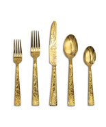 Parisian Garden Gold by Ricci Stainless Flatware Set for 12 Service 60 p... - $1,211.26 CAD