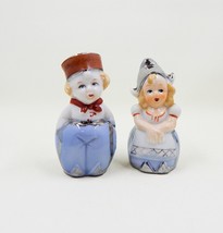 Dutch Boy Girl Salt Pepper Shakers Holland Porcelain Hand Painted Vintage 3 Inch - £15.63 GBP