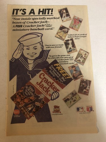 1991 Cracker Jacks Candy Vintage Print Ad Advertisement  pa6 - $7.91