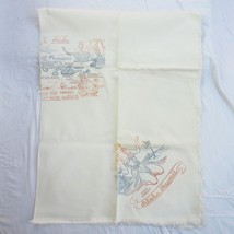 Vintage Hawaii Aloha Print Tablecloth 38&quot;x42&quot; - £54.48 GBP
