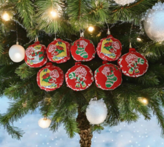 Handsewn Strawberry Shortcake Christmas Plush Ornaments Vtg 1980s Set of 8 - £9.99 GBP