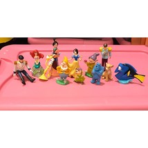 Disney 12 Small Figures Lot Snow White Ariel Milan Nemo Scully Dwarfs - £9.93 GBP