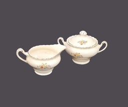 Antique art-nouveau J&amp;G Meakin MEK188 creamer and covered sugar bowl. - $58.65