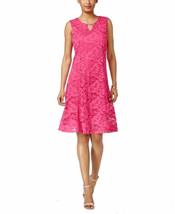 JM Collection Petite Lace A-Line Dress (Steel Rose, PS) - £21.33 GBP