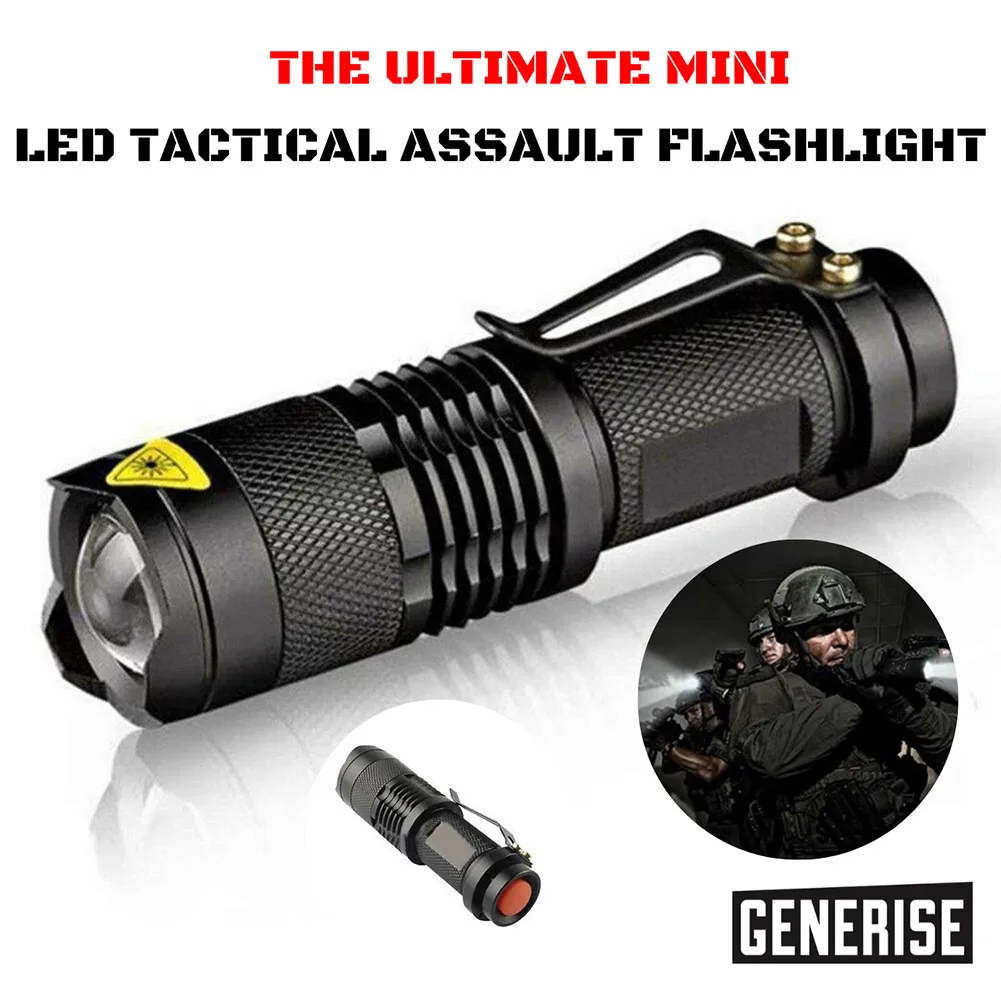 1pc 260LM/1000LM Mini LED Small Flashlight Waterproof Telescopic Zoomable - £8.74 GBP+