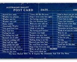 Australiano Ballot Fumetto Cartolina Postale DB Cartolina Z4 - £3.52 GBP