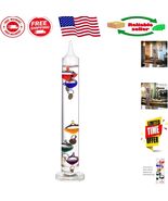 Stylish Glass Galileo Thermometer - Measures 64°F to 80°F with Beautiful... - $996.82 MXN
