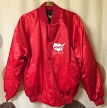 MEN&#39;S LARGE VINTAGE ROMERO TRUCKING JACKET PRATTVILLE ALABAMA USA RED SN... - £28.86 GBP