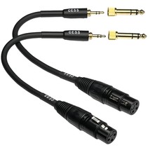 Cncess Cess-210 Xlr To 3.5Mm Trs Adapter Cable With 3.5Mm To 6.35Mm, 2 Sets - $44.99