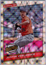 2020 Donruss Highlights #H1 Justin Verlander Astros SER NUM 731/999 ⚾ - £0.67 GBP