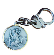 Saint Christopher Key Chain from Austria Trafik Keiblinger Well Construc... - $23.18
