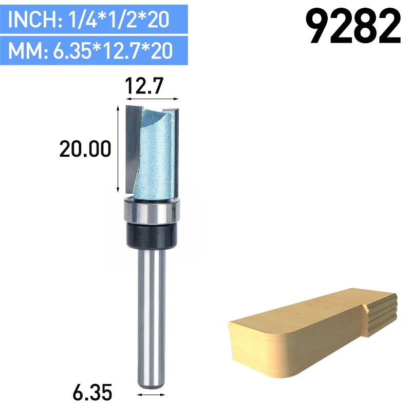 HUHAO 1pc ing Flush T Router Bit for  1/2&quot; 1/4&quot; Shank straight bit Tungsten wor  - £204.92 GBP