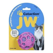 JW Pet Cataction Rattle Ball Cat Toy Pink, Purple 1ea/One Size - £4.70 GBP