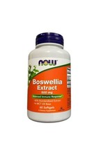 Now Foods BOSWELLIA EXTRACT Balanced Immune Response 500 mg, 60 Softgels Ex 9/25 - £12.85 GBP