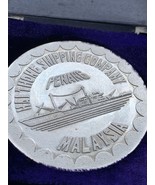 Vintage Malaysian Pewter Commemorative Medal Penang Shipping Company Kim... - €46,85 EUR