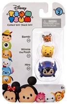 Disney Tsum Tsum 3 Pack Series 2 Bambi 213 Pooh 147 Hiro 257 StackEms Mini - £6.29 GBP