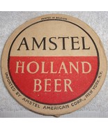 Vintage Heavy Cardboard Amstel Holland Beer Coaster - $2.99