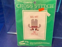 Down On The Farm Originals Counted Cross Stitch Craft Kit NIP Big Hat No... - £9.58 GBP