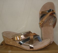 UGG Adalie Metallic Cork Wedge Sandal Women Size US 7 Bronze Silver NEW ... - $39.59