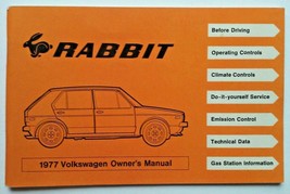 1977 VW Volkswagen RABBIT Owners Operating Manual Guide Book car auto - $15.99