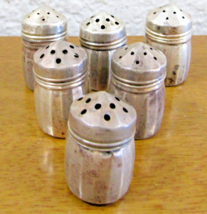 Three Antique Vincent Lollo Sterling Silver Personal Salt and Pepper Sha... - $58.41