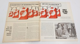 1972 Lucky Ten Filter Cigarettes Ford Maverick John Begg Whisky 2 Page P... - $13.37