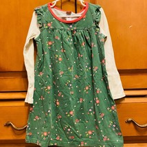 Tea Collection Double Decker Green Floral Dress Sz 6 - $17.28