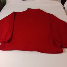 Mens 1/4 Zip Long Sleeve Pullover Red Sweatshirt Fleece Jacket Sz XL Made In USA image 2