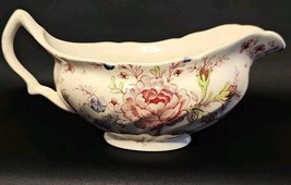 Johnson Brothers Rose Chintz Pink Gravy Boat NO Underplate Made in England Mark - £77.43 GBP