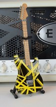 EDDIE VAN HALEN - Black &amp; Yellow Bumblebee 1:4 Scale Replica Guitar ~Axe Heaven~ - £33.19 GBP