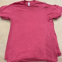 Tultex Men Short Sleeve T-Shirt 202 Blank Lot of 10 Size Medium Heather Red - £36.93 GBP