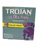 Trojan Ultra Thin Lubricated Latex Condoms 36 Count Exp 2026 - $23.73 CAD