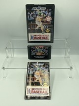MLB Sports Talk Baseball  (Sega Genesis, 1992) Complete w/ Manual CIB Te... - $9.49