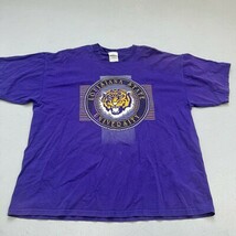 Y2K Vintage LSU Tigers Graphic T-Shirt NCAA Football Mens 2XL Purple - €19,04 EUR