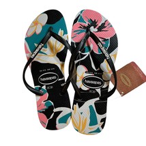 Havaianas Women&#39;s Slim Floral Flip Flops Size 11/12 New - £18.20 GBP