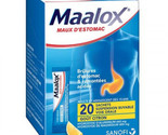 Maalox Stomach Ache - For Heartburn &amp; Acid Reflux - 20 Bags - Lemon Flavor - £19.10 GBP