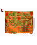 Kente Handwoven Cloth Ghana Fabric Asante African Textiles African Art 6... - $219.99