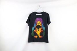 Vintage Streetwear Womens Small Faded Rainbow Mayan Statue Short Sleeve T-Shirt - £31.15 GBP