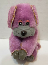 Rare Vintage Purple Plush Puppy Plastic Face Feet Finger Hugger Pencil C... - £9.63 GBP